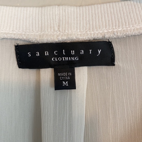 Sanctuary Mixed Media Sweater w/ Sheer Back Size Medium - Picture 6 of 10